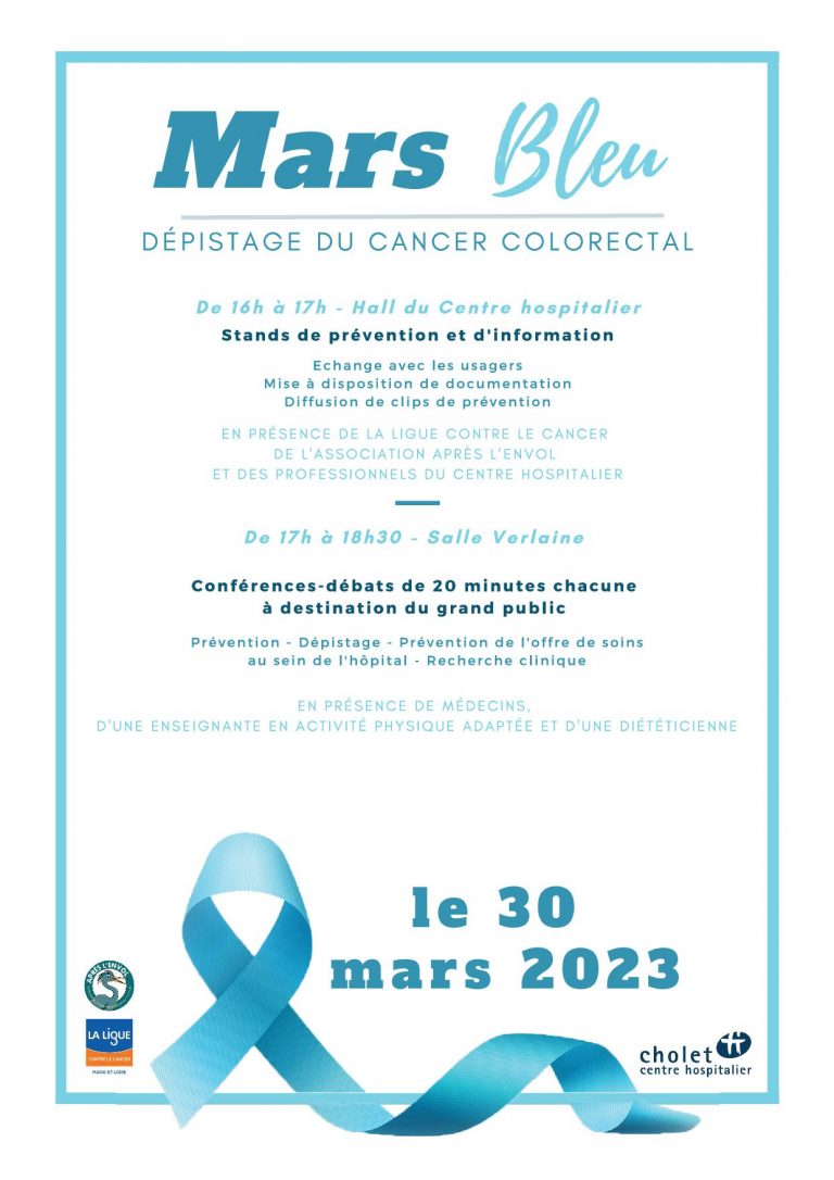 Affiche Mars Bleu - Centre Hospitalier De Cholet