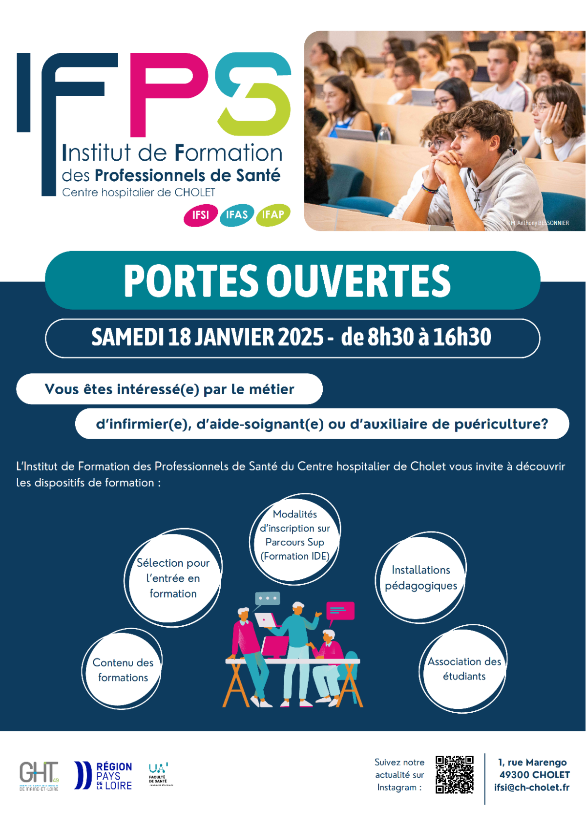 Portes ouvertes Institut de formation : 18 janvier 2025